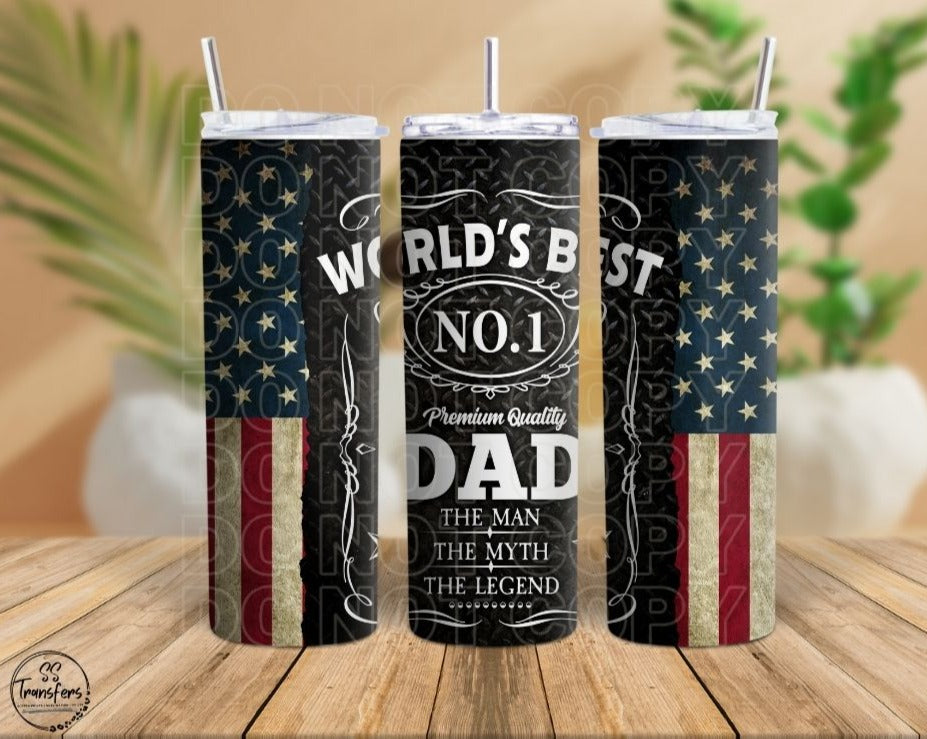 World's Best Dad Sub Tumbler Transfer