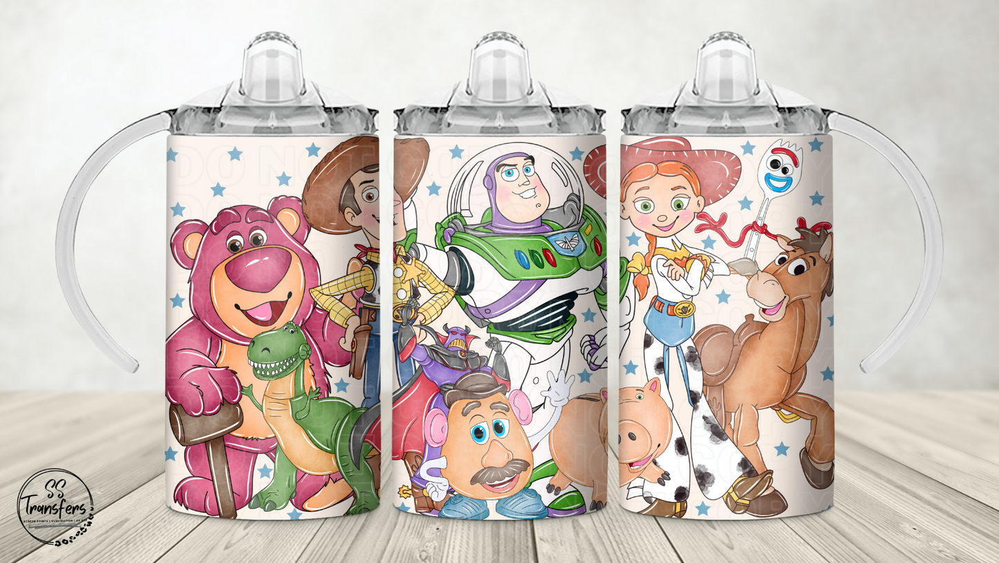 Toy Friends (Multiple Options) 12oz Sippy/Flip Top Tumbler UV Wrap