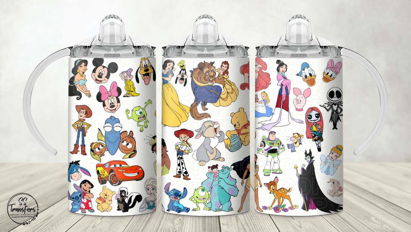 Magical Friends Collage 12oz Sippy/Flip Top Tumbler UV Wrap