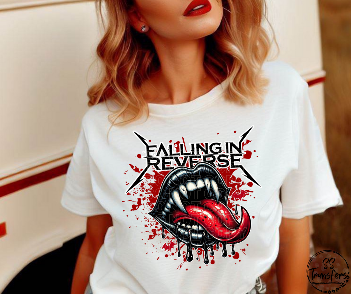 Reverse Vampire Teeth DTF Transfer