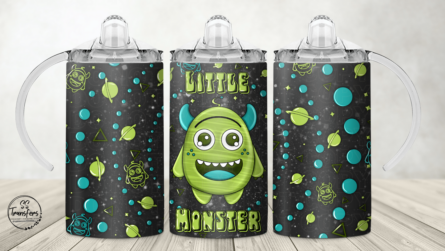 Little Monster 12oz Sippy/Flip Top Tumbler Sublimation Transfer