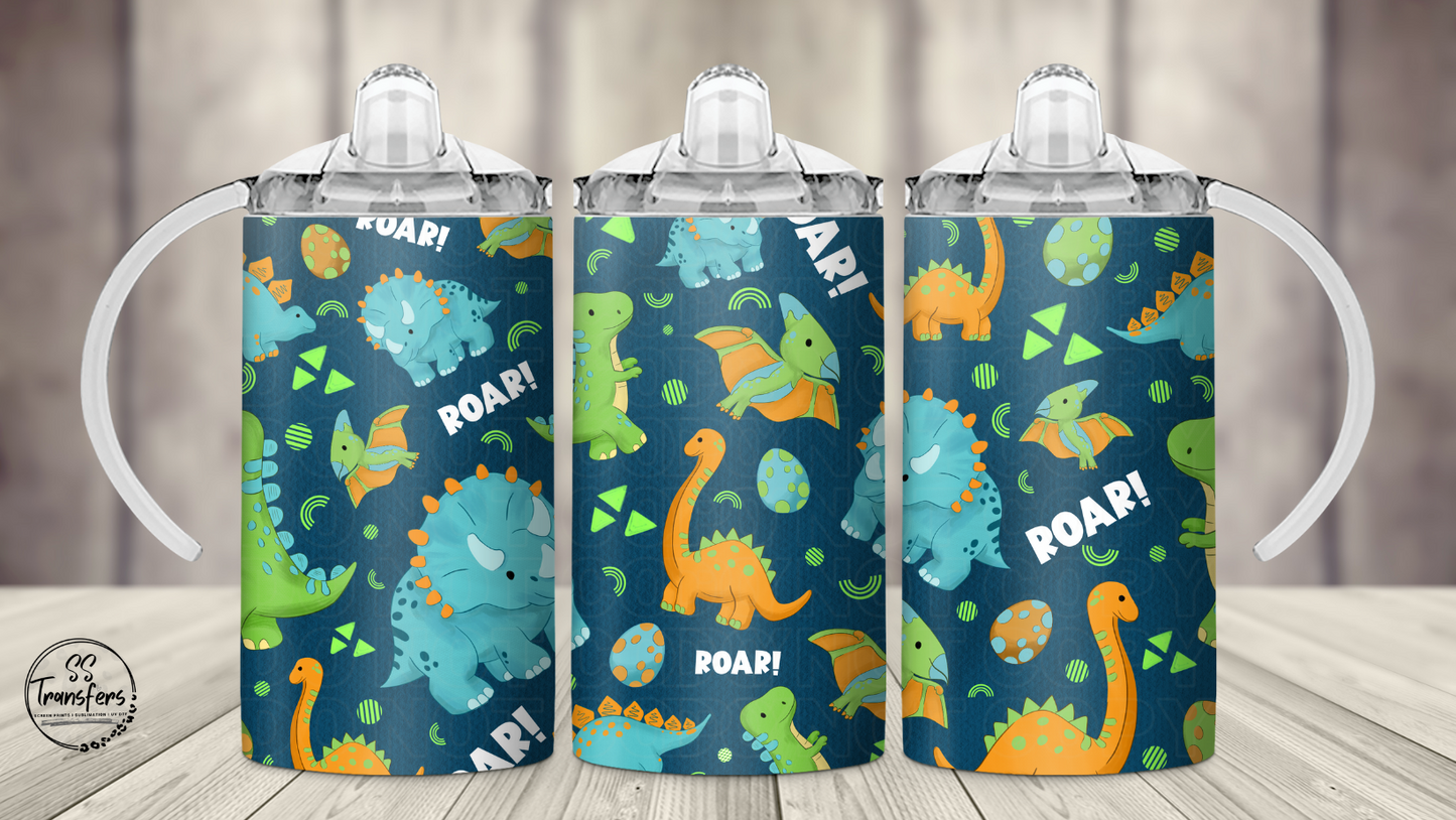 Baby Dinos 12oz Sippy/Flip Top Tumbler Sublimation Transfer