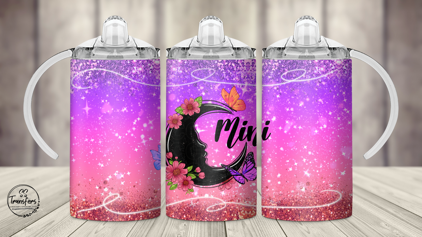 Moon Mini 12oz Sippy/Flip Top Tumbler Sublimation Transfer