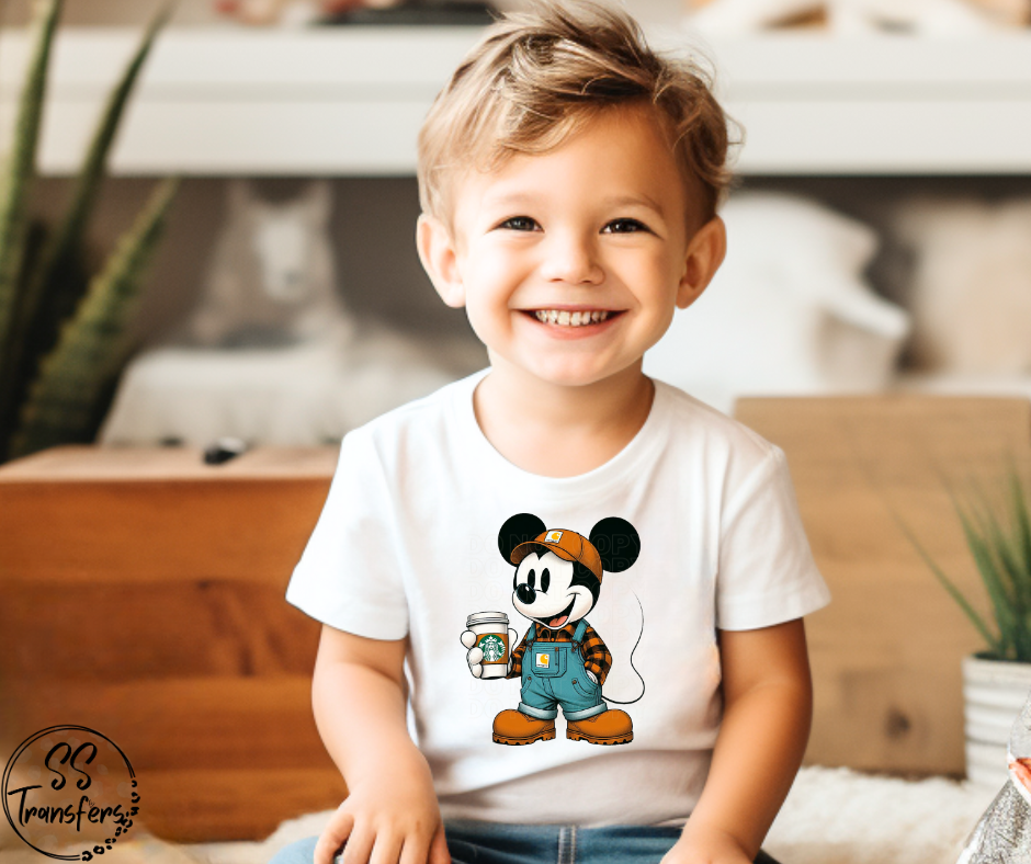 Mouse Overalls DTF Transfer