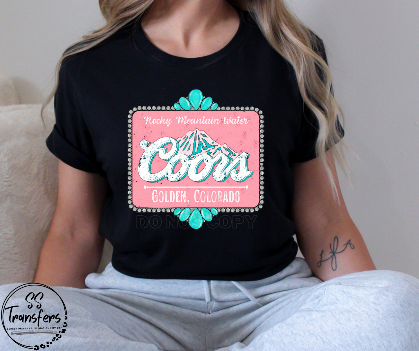 Rocky Mountain Water Light Red DTF Transfer