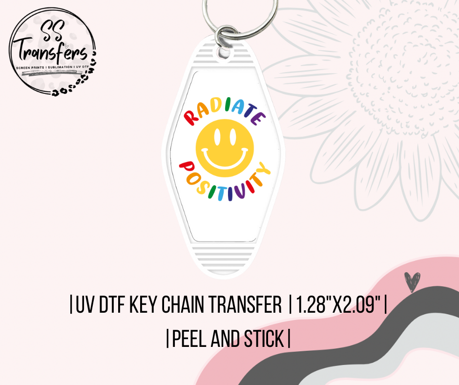 Radiate Positivity UV Motel Keychain