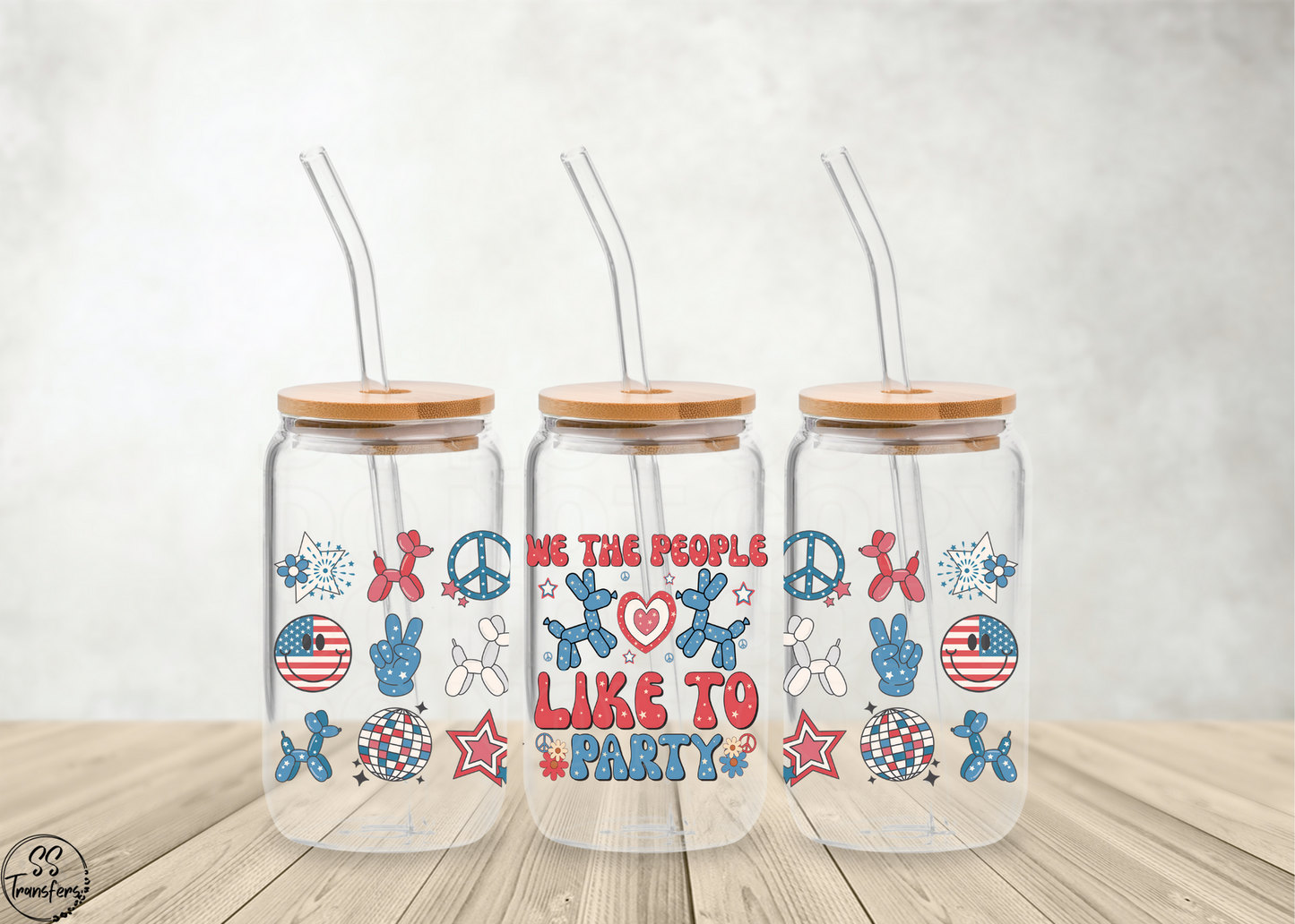 We The People Like To Party Libbey UV Wrap