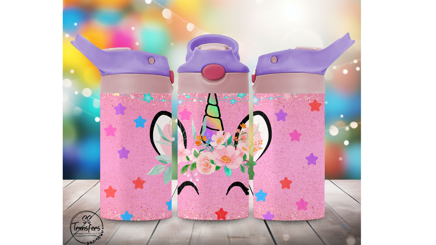 Unicorns (Multiple Options) 12oz Sippy/Flip Top Tumbler Sublimation Transfer