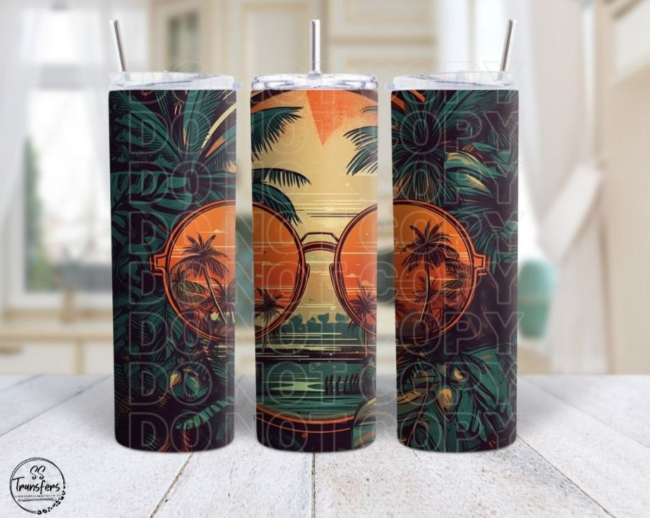 Tropical View Sub Tumbler Transfer