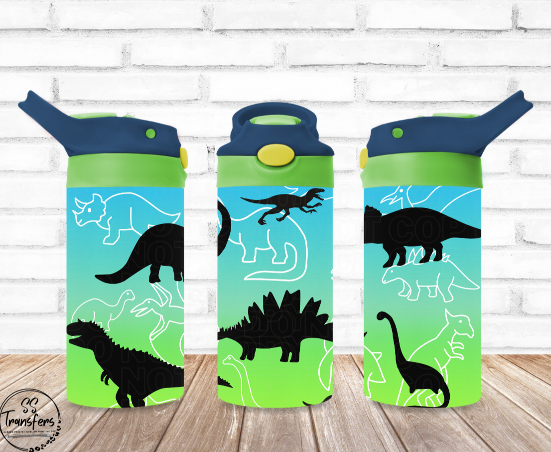 Dinosaurs (Multiple Options) 12oz Sippy/Flip Top Tumbler UV Wrap