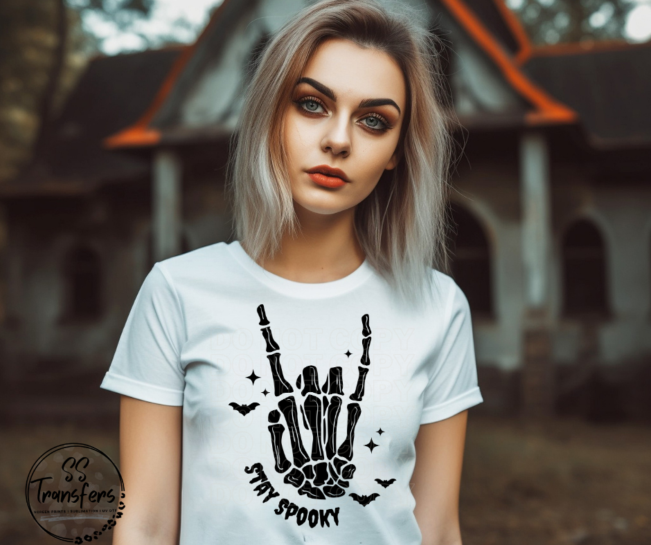 Stay Spooky Skellie Hand (Multiple Colors) DTF Transfer