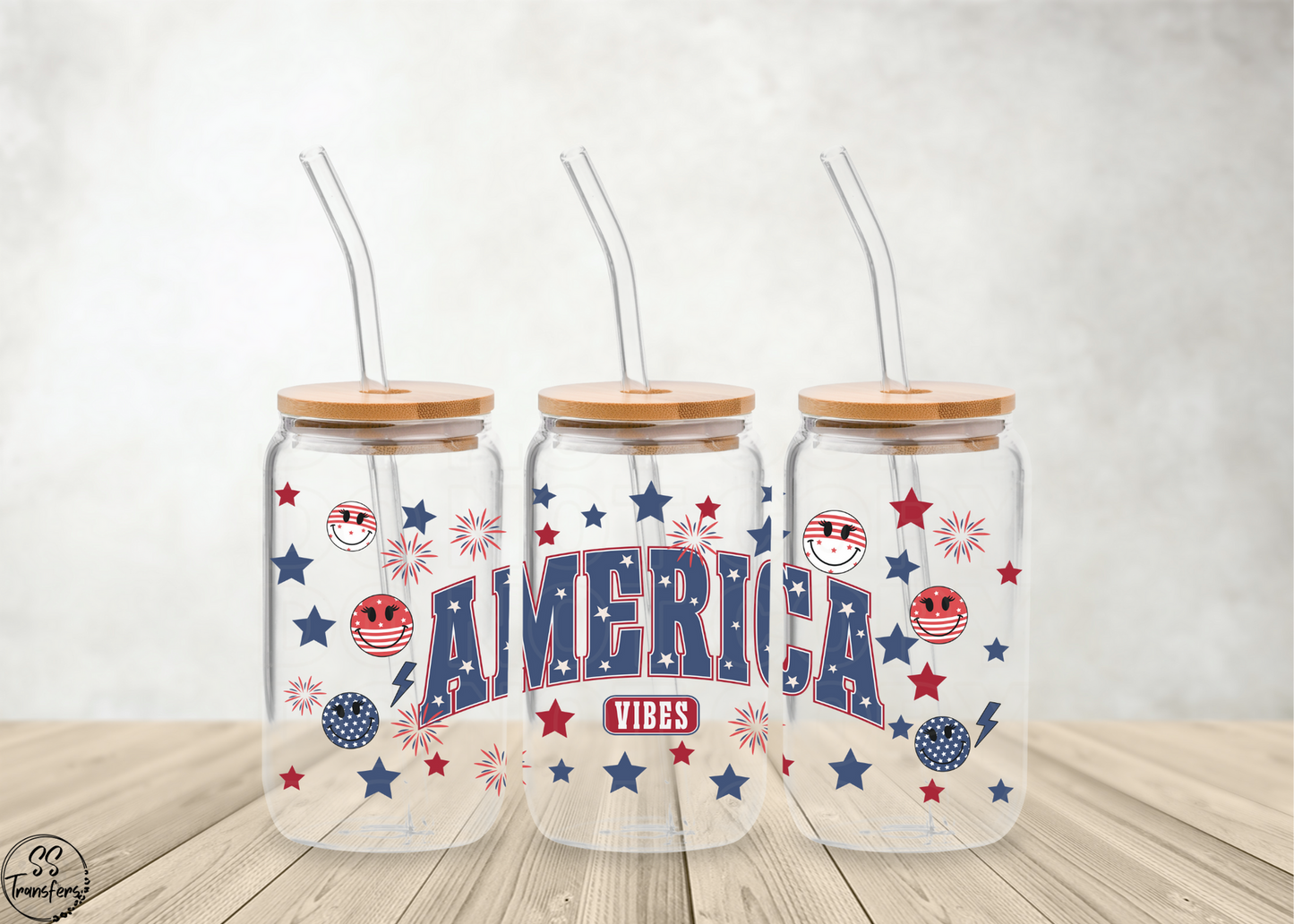 America Vibes w/ Smileys Libbey UV Wrap