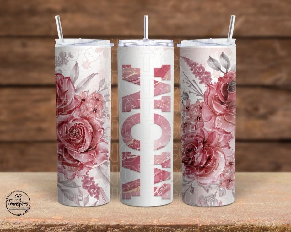 Pastel Rose Mom Sub Tumbler Transfer