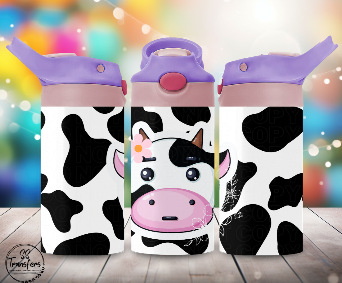 Baby Cow (Multiple Options) 12oz Sippy/Flip Top Tumbler UV Wrap