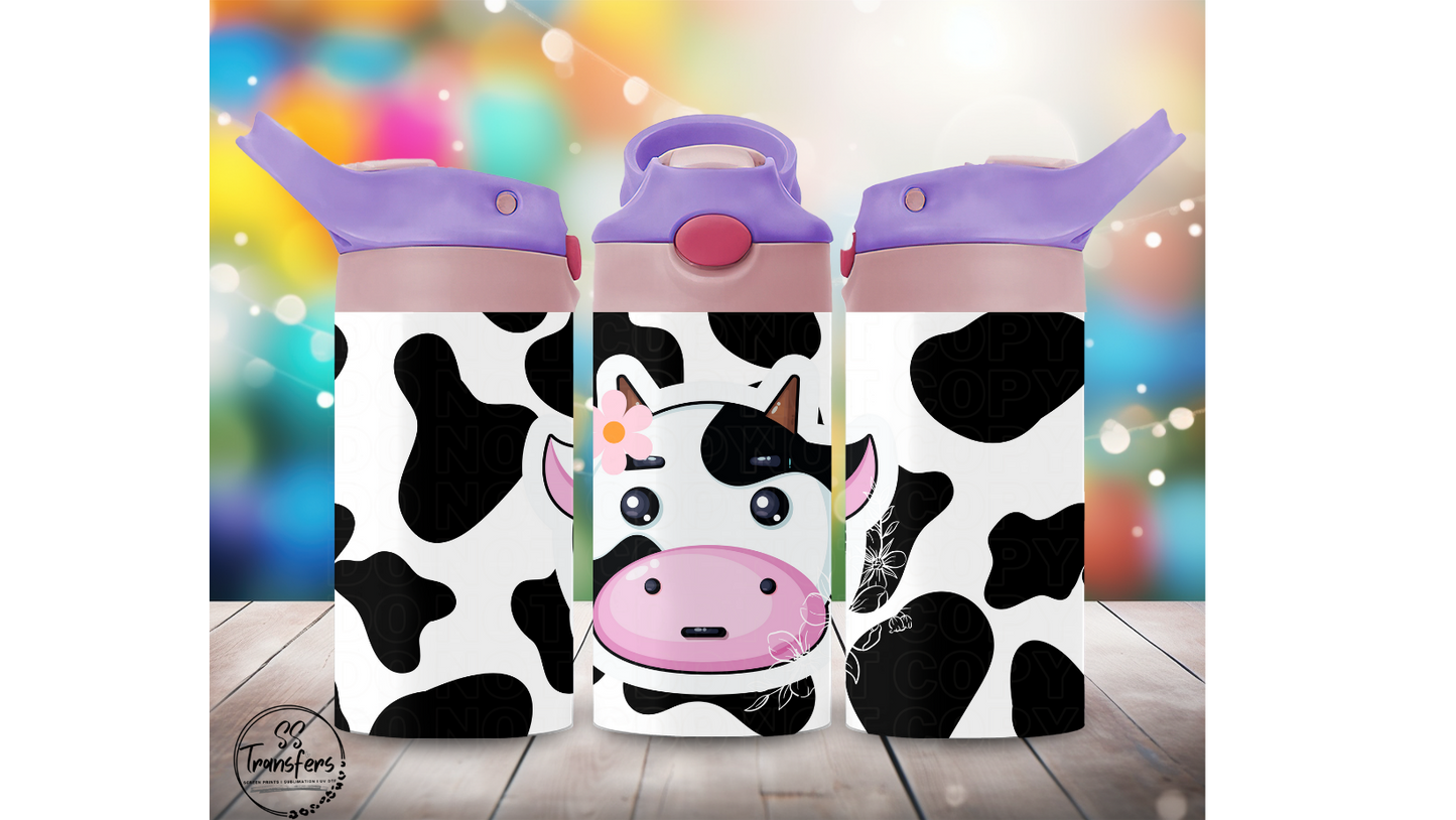 Baby Cow (Multiple Options) 12oz Sippy/Flip Top Tumbler Sublimation Transfer