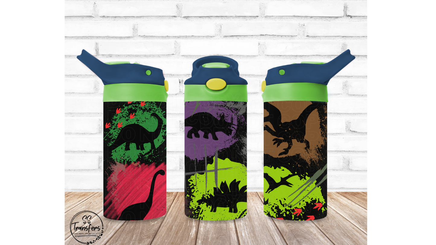 Dinosaurs (Multiple Options) 12oz Sippy/Flip Top Tumbler Sublimation Transfer