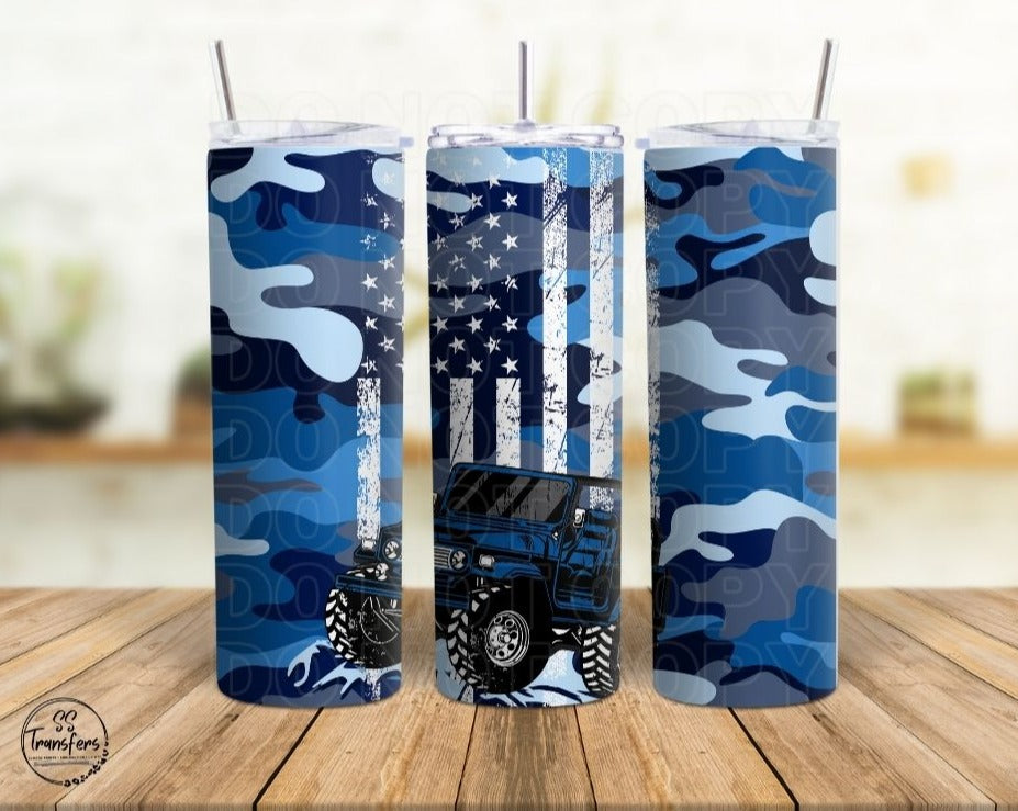 Camo 4x4 Sub Tumbler Transfer