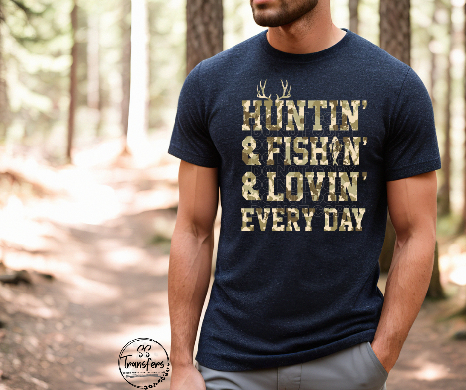 Huntin' Fishin' DTF Transfer