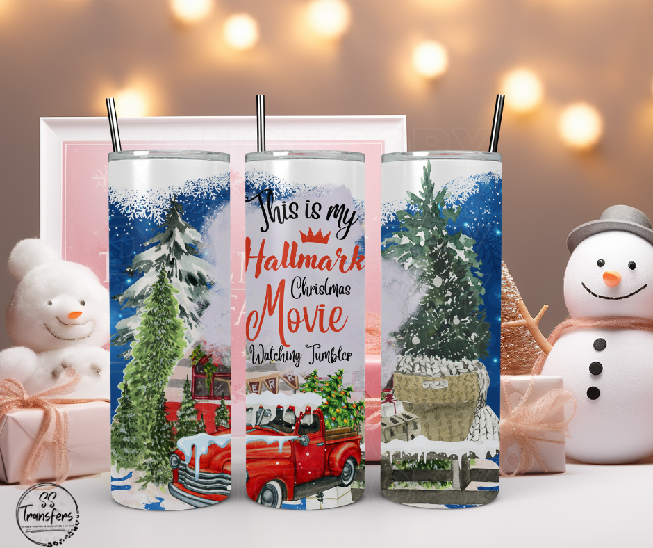 This Is My Hallmark Christmas Movie Watching Sub Tumbler Transfer