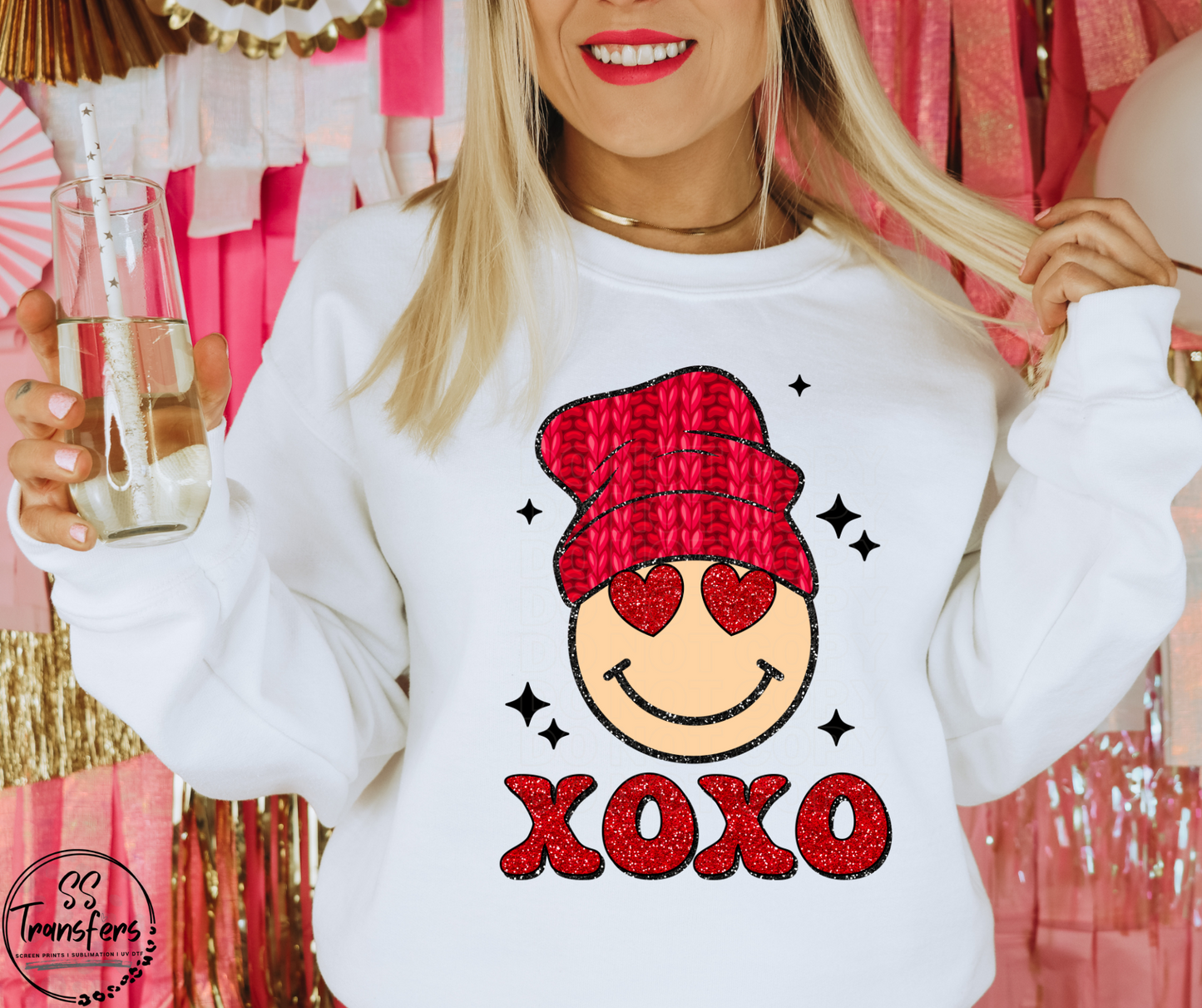 XOXO Smile DTF Transfer