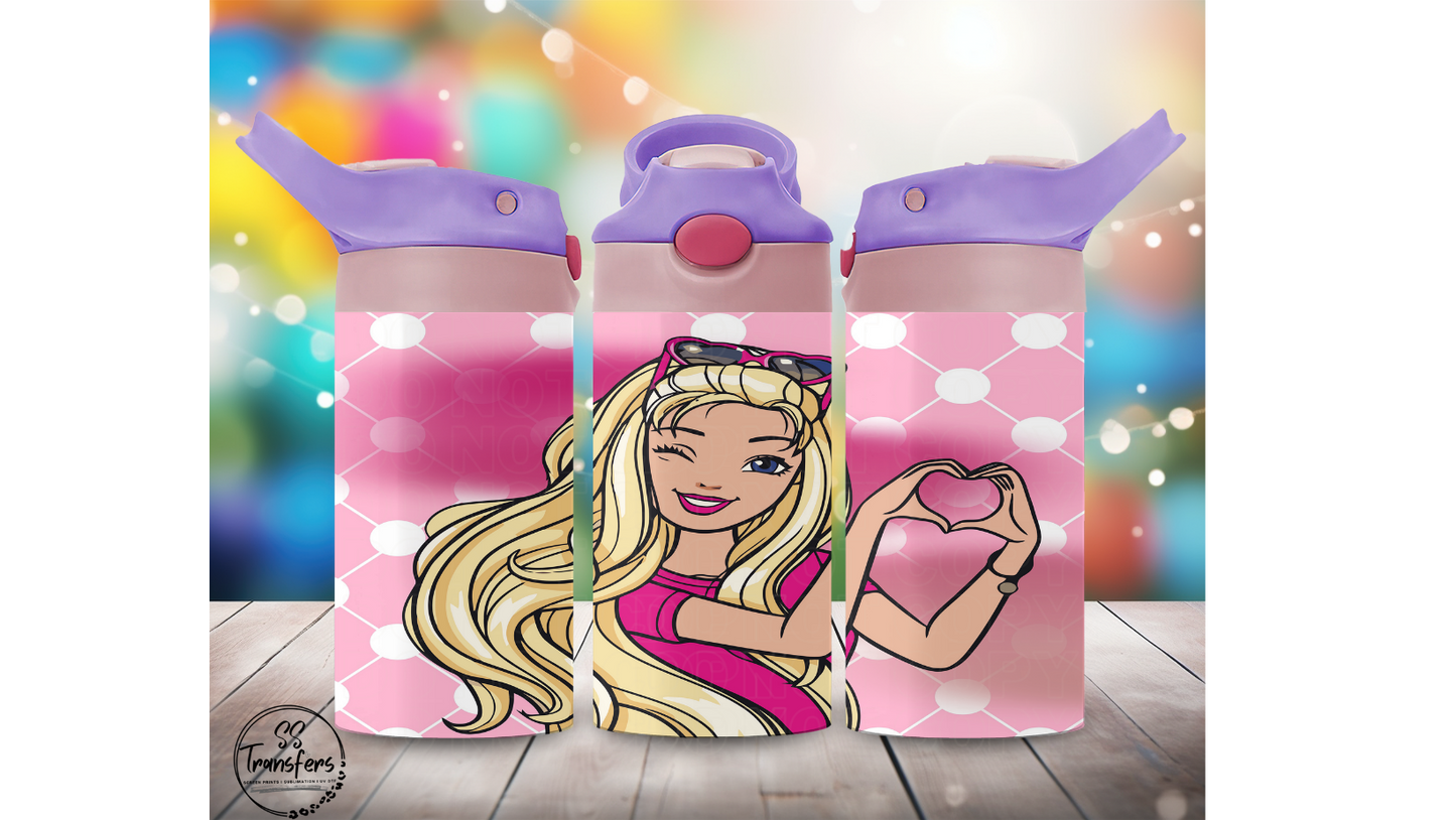 Barb (Multiple Options) 12oz Sippy/Flip Top Tumbler Sublimation Transfer
