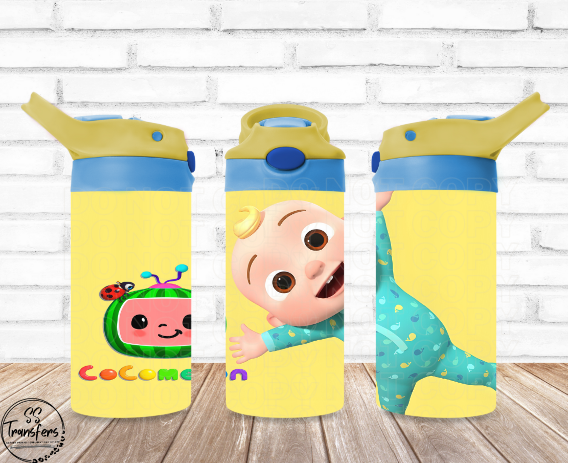 Coco (Multiple Options) 12oz Sippy/Flip Top Tumbler UV Wrap