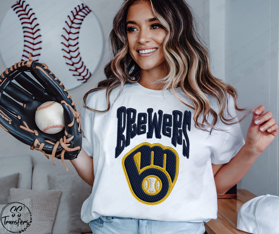 Pro Baseball Faux Embroidered (All Pro Teams Avail.) DTF Transfer
