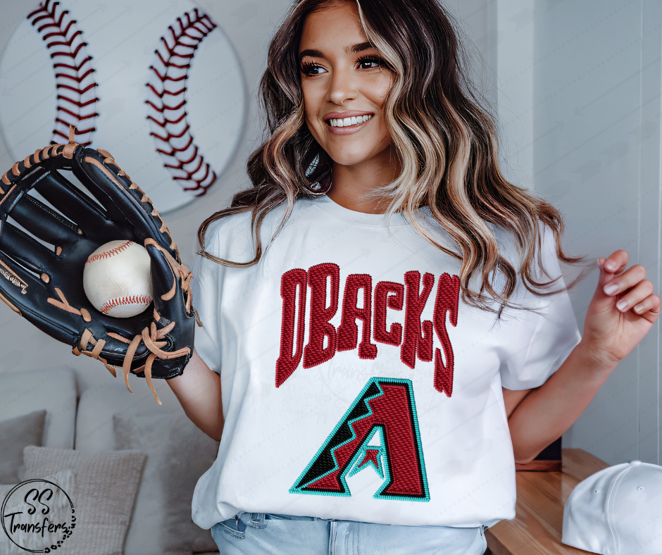 Pro Baseball Faux Embroidered (All Pro Teams Avail.) DTF Transfer