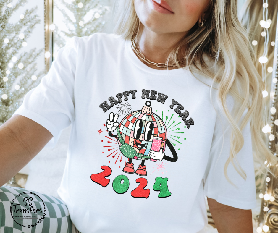 Happy New Year 2024 DTF Transfer