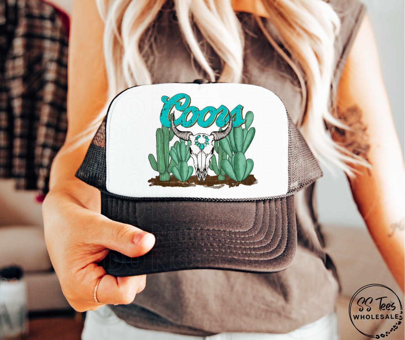 Beer/Cactus/Longhorn Foam Trucker Hat