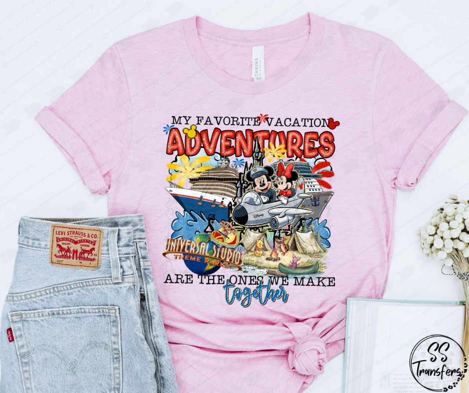 Favorite Vacation Adventures DTF Transfer