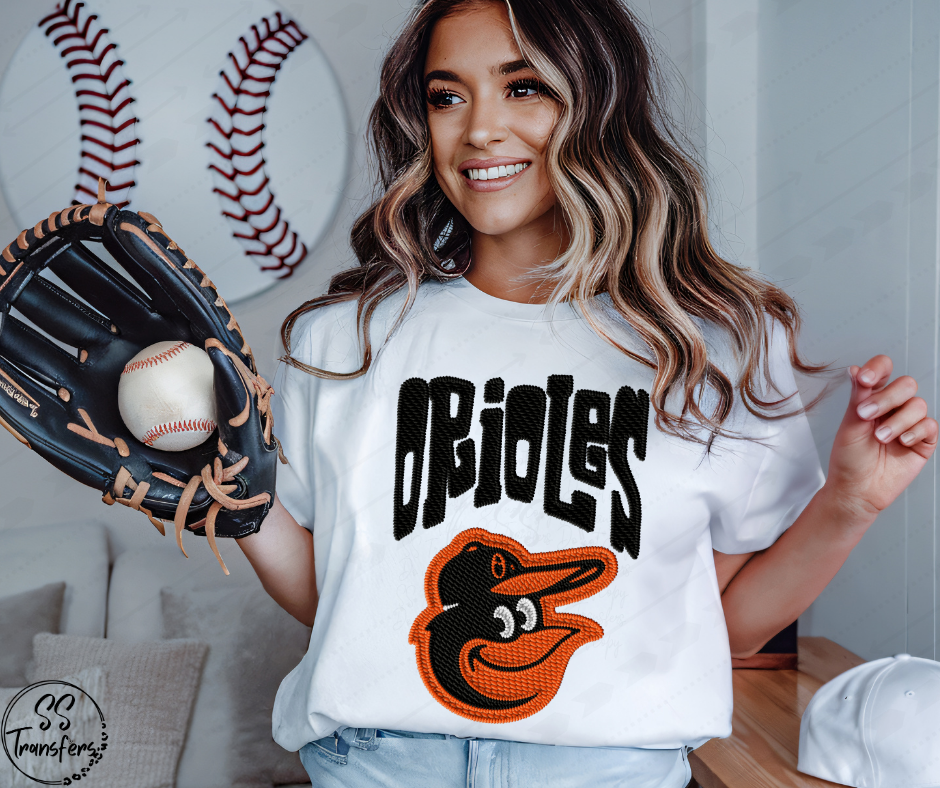 Pro Baseball Faux Embroidered (All Pro Teams Avail.) DTF Transfer