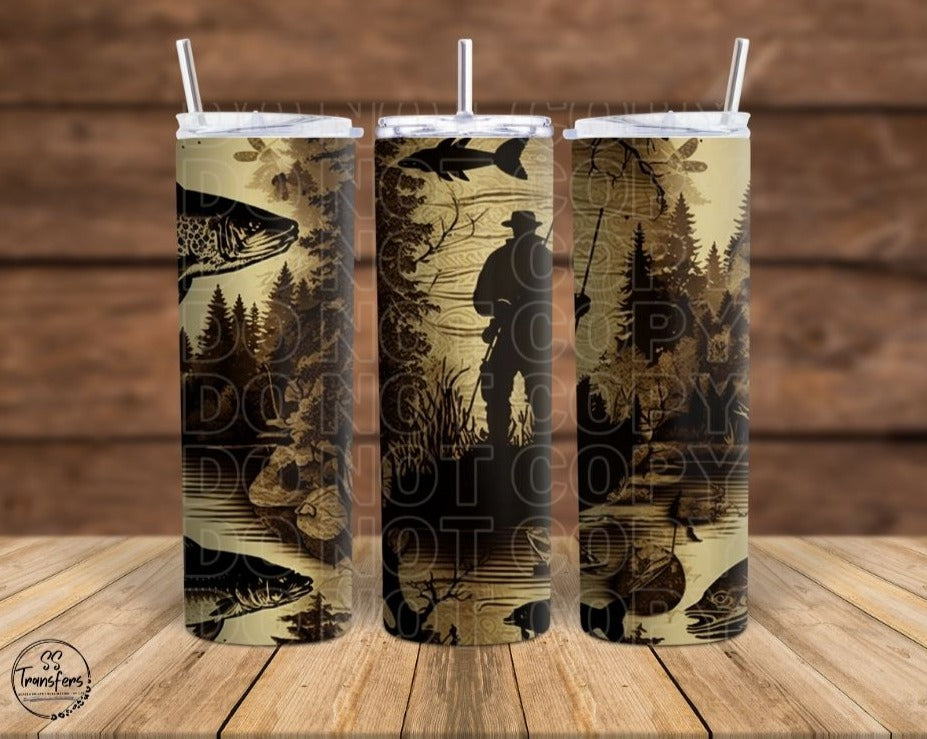 River Fishin' Sub Tumbler Transfer