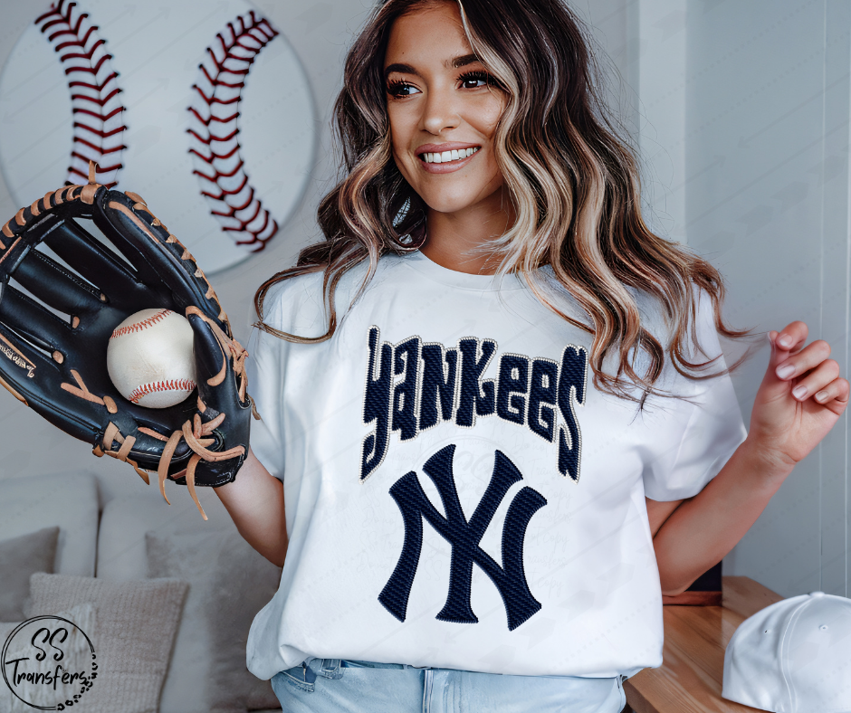 Pro Baseball Faux Embroidered (All Pro Teams Avail.) DTF Transfer
