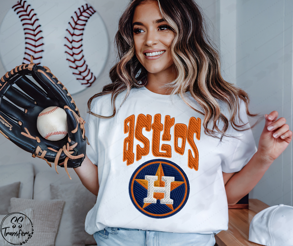 Pro Baseball Faux Embroidered (All Pro Teams Avail.) DTF Transfer