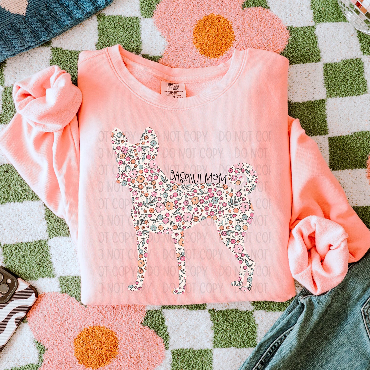 Dog Mom Floral (Multiple Breed Choices) DTF Transfer