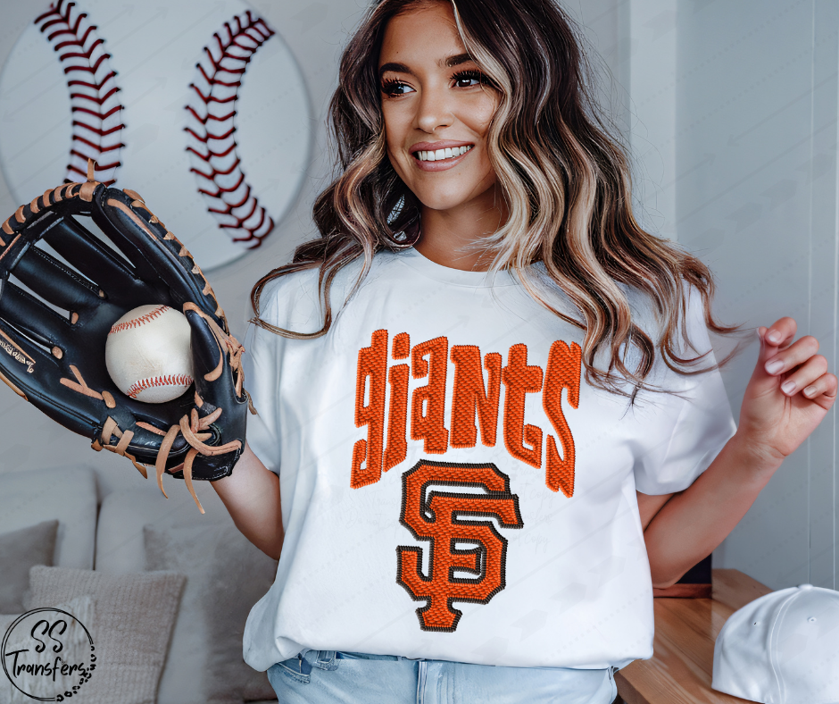Pro Baseball Faux Embroidered (All Pro Teams Avail.) DTF Transfer