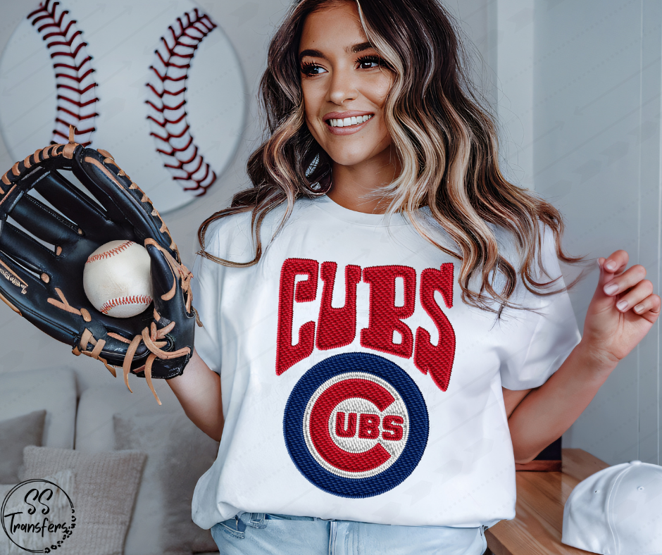 Pro Baseball Faux Embroidered (All Pro Teams Avail.) DTF Transfer