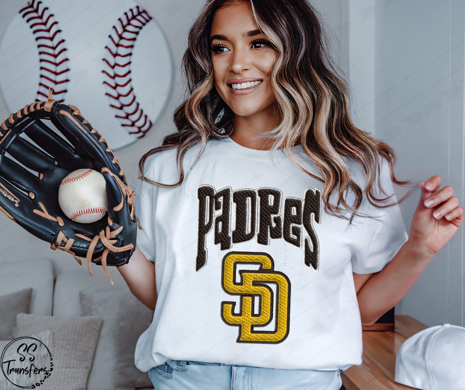 Pro Baseball Faux Embroidered (All Pro Teams Avail.) DTF Transfer