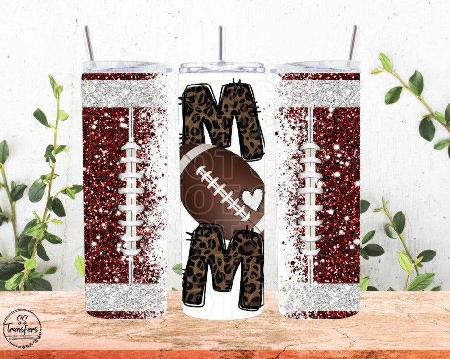 Sparkle Football Mom Sub Tumbler Transfer