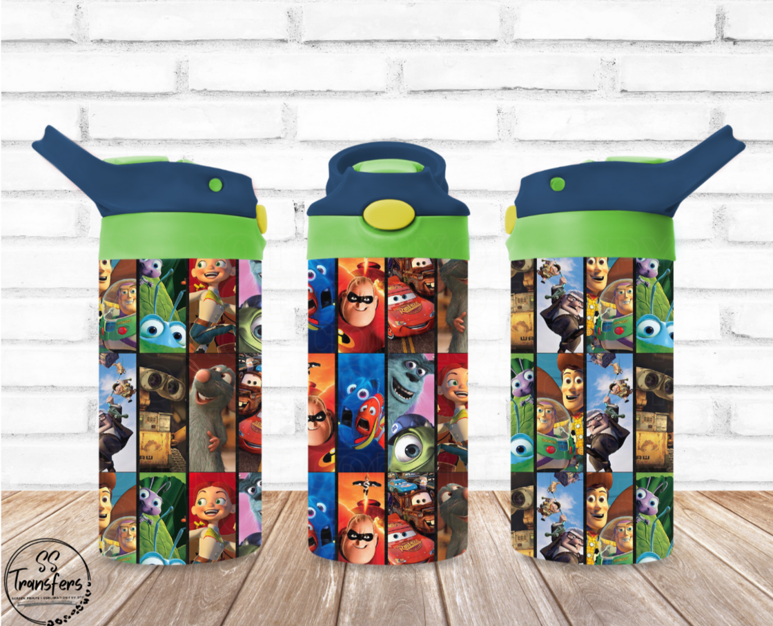 Animated Pictures (Multiple Options) 12oz Sippy/Flip Top Tumbler UV Wrap