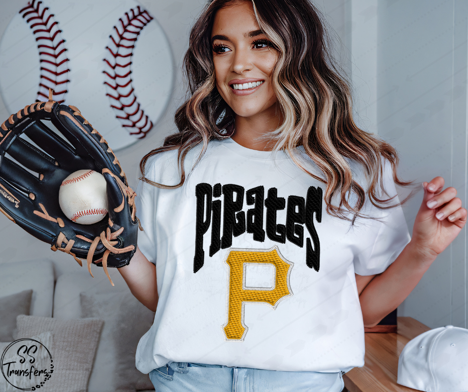Pro Baseball Faux Embroidered (All Pro Teams Avail.) DTF Transfer