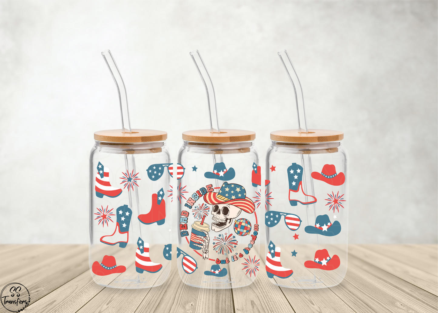 Dead Inside But It's Freedom Libbey UV Wrap