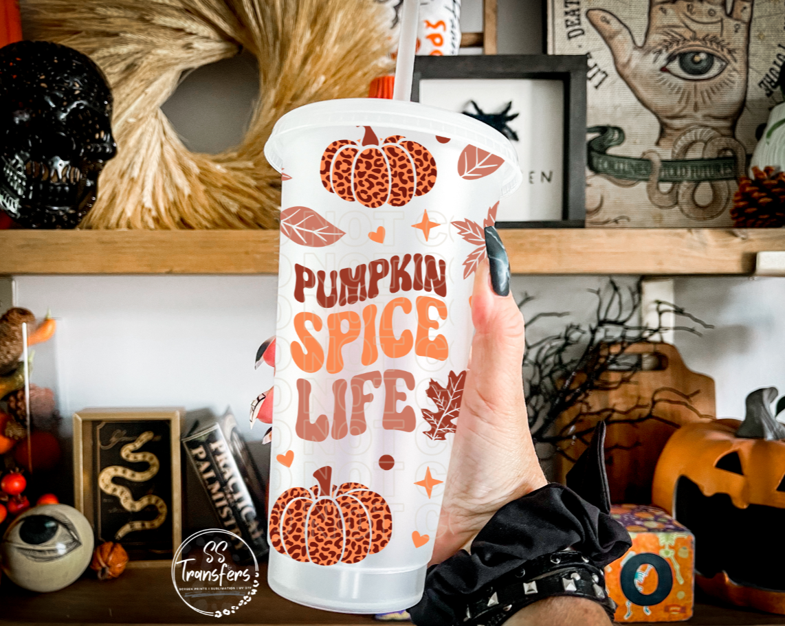 Pumpkin Spice Life Cold Cup UV Wrap