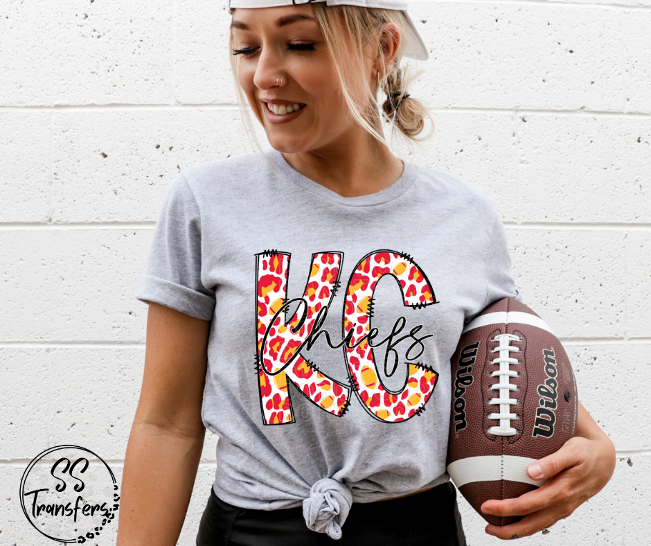 KC Yellow/Red Leopard DTF Transfer