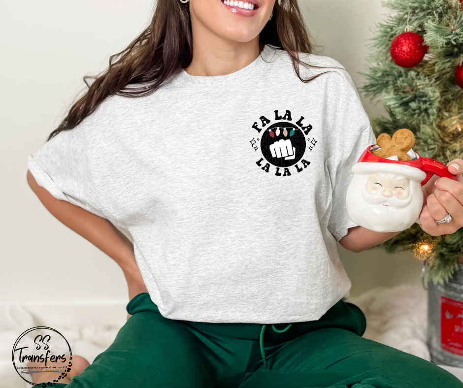 Deck The Halls Not Baby Daddy (pocket included) DTF Transfer