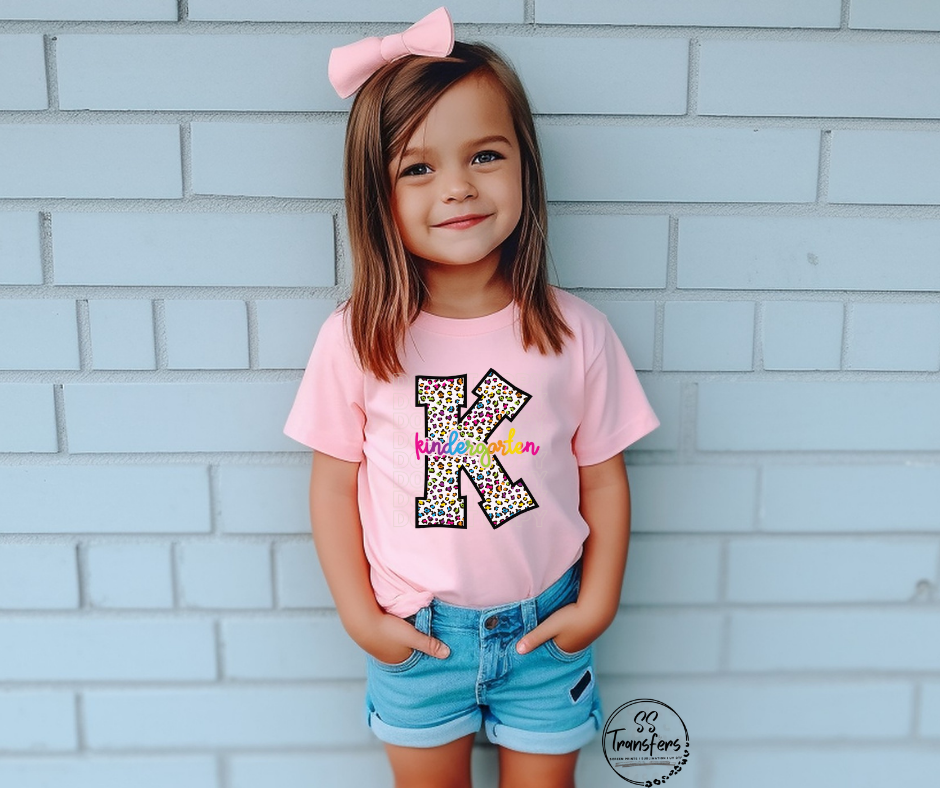 Leopard Rainbow (Pre School-5th grade) Kids DTF Transfer