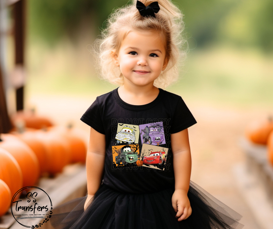 Spooky Cars DTF Transfer