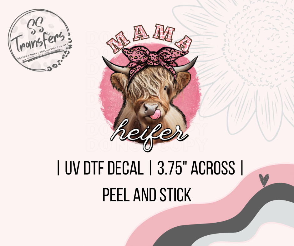 Mama Heifer UV Decal