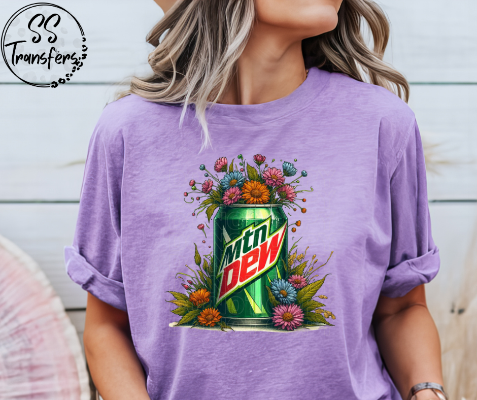 Flowers Coming Out of Soda (Multiple Options) DTF Transfer